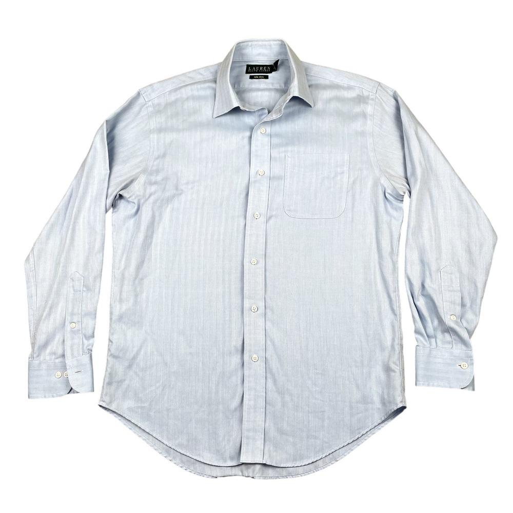 Lauren Ralph Lauren RLL Shirt Button Up Mens Medium 15 32/33 Blue Long Sleeve